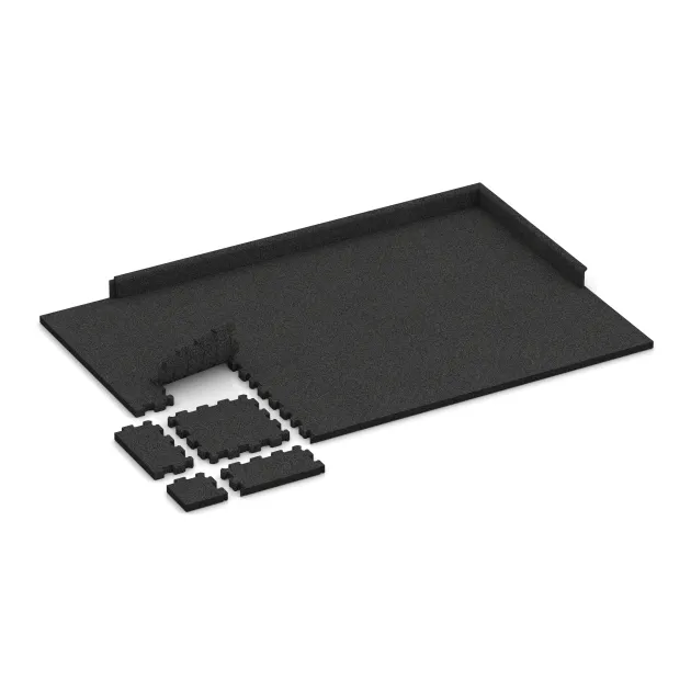 Typische Verlegung oder Einbausituation für den Artikel 4282 von WARCO - Sportboden – fugenlos, Farbton Anthrazit in der Abmessung 306 x 306 x 30 mm.