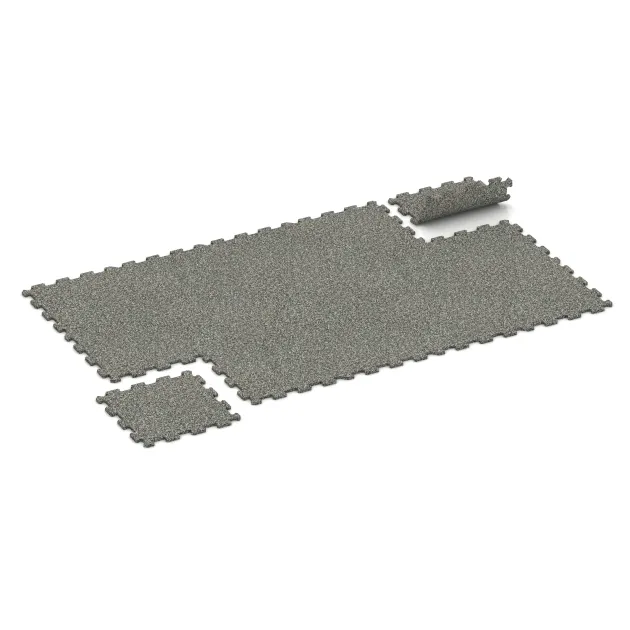 Typische Verlegung oder Einbausituation für den Artikel 0959 von WARCO - Fitnessboden Kompakt, Farbton Grauer Granit in der Abmessung 485 x 485 x 16 mm | 0,235 m².