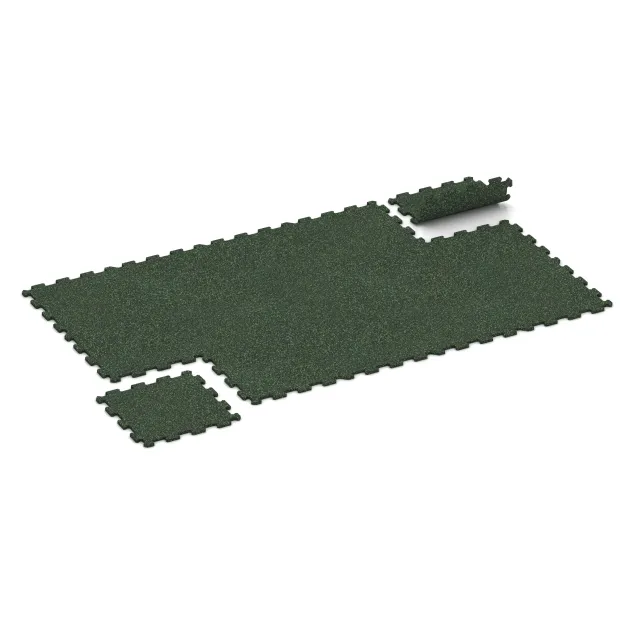 Typische Verlegung oder Einbausituation für den Artikel 0961 von WARCO - Fitnessboden Kompakt, Farbton Englischer Rasen in der Abmessung 485 x 485 x 16 mm | 0,235 m².