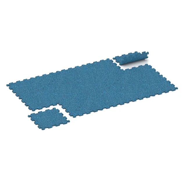 Typische Verlegung oder Einbausituation für den Artikel 0968 von WARCO - Fitnessboden Kompakt, Farbton Atlantik in der Abmessung 485 x 485 x 16 mm | 0,235 m².