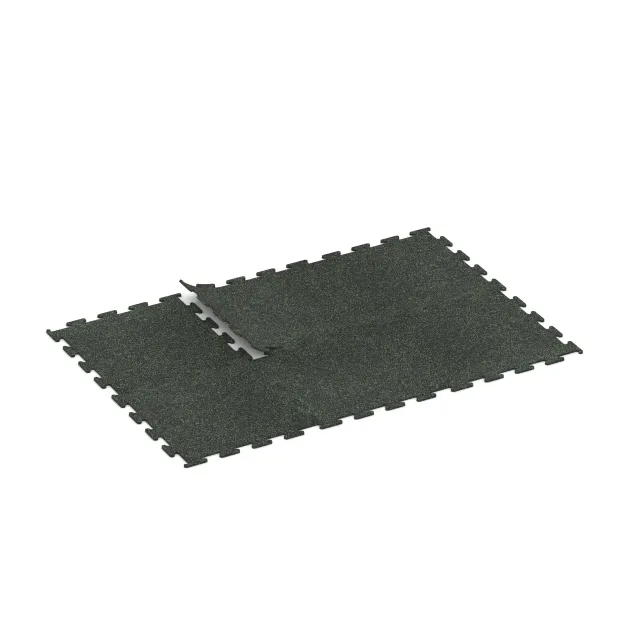 Typische Verlegung oder Einbausituation für den Artikel 3759 von WARCO - Fitness Performance Elite Trainingsboden, Farbton Leicht Grün Gesprenkelt in der Abmessung 1000 x 1000 x 15 mm.