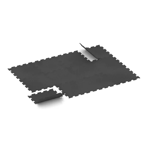 Typische Verlegung oder Einbausituation für den Artikel 3749 von WARCO - Fitness Performance Elite Trainingsboden, Farbton Anthrazit in der Abmessung 500 x 500 x 10 mm.