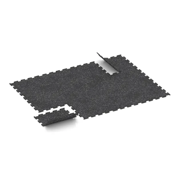 Typische Verlegung oder Einbausituation für den Artikel 3779 von WARCO - Fitness Performance Elite Trainingsboden, Farbton Leicht Grau Gesprenkelt in der Abmessung 500 x 500 x 10 mm.
