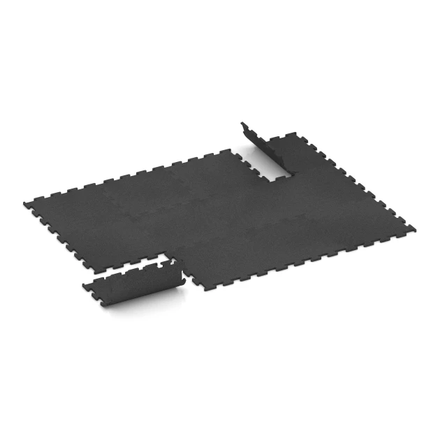Typische Verlegung oder Einbausituation für den Artikel 3750 von WARCO - Fitness Performance Elite Trainingsboden, Farbton Anthrazit in der Abmessung 50 x 50 x 1,5 cm | 0,25 m².