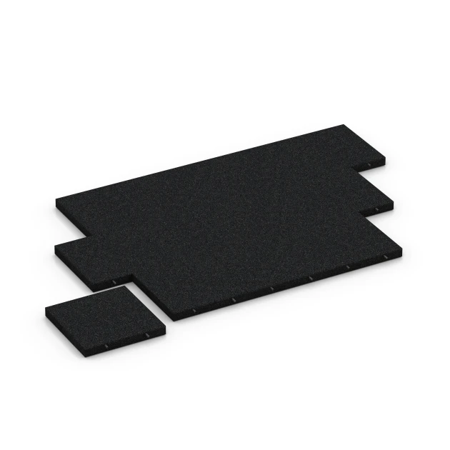 Typische Verlegung oder Einbausituation für den Artikel 6265 von WARCO - Fallschutzplatte – 180 cm, Farbton Anthrazit in der Abmessung 50 x 50 x 6 cm.