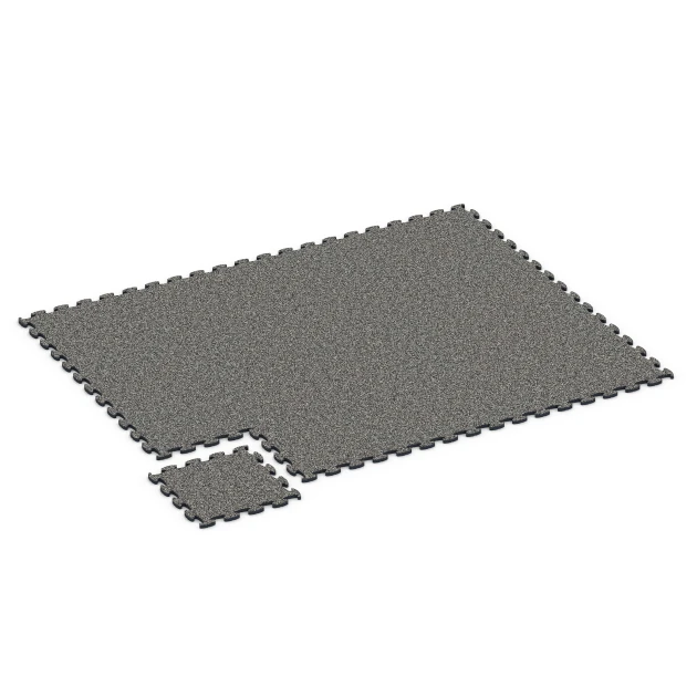 Typische Verlegung oder Einbausituation für den Artikel 6895 von WARCO - Hundesportboden Indoor, Farbton Dunkelgrauer Granit in der Abmessung 44,6 x 44,6 x 1,8 cm.