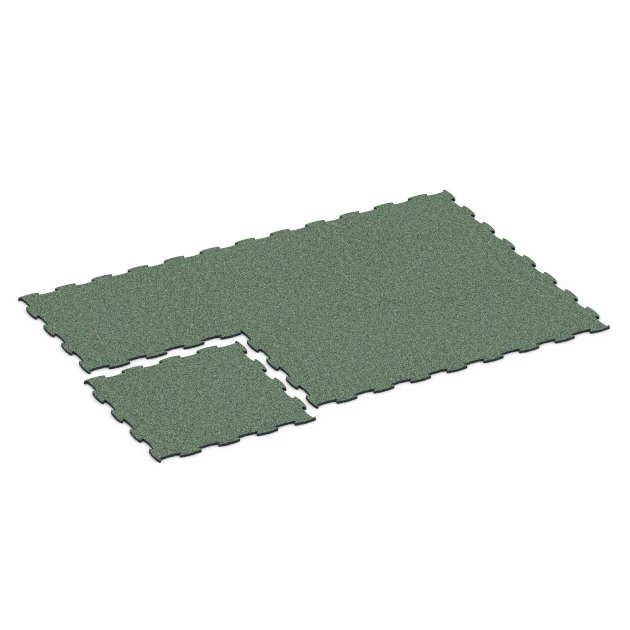 Typische Verlegung oder Einbausituation für den Artikel 6834 von WARCO - Fitness Active Floor System, Farbton Englischer Rasen in der Abmessung 97,1 x 97,1 × 1,8 cm.