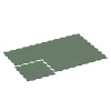 Typische Verlegung oder Einbausituation für den Artikel 6924 von WARCO - Messeboden Klickfliese, Farbton Englischer Rasen in der Abmessung 97,1 x 97,1 × 1,8 cm.