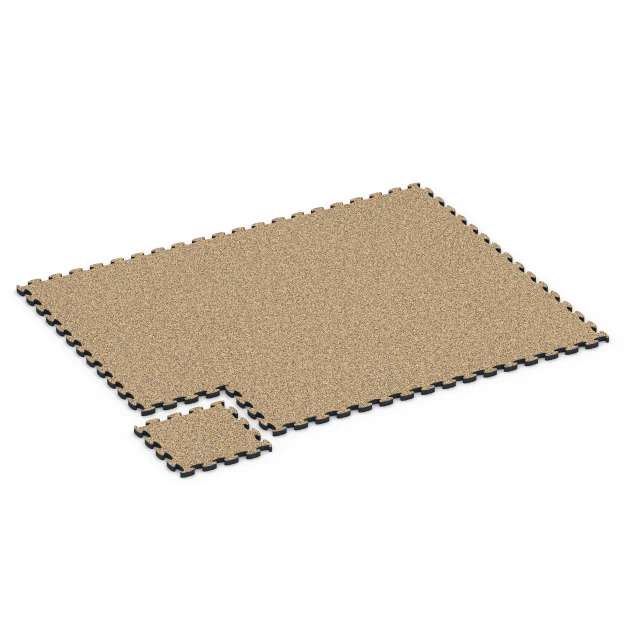 Typische Verlegung oder Einbausituation für den Artikel 6885 von WARCO - Fitness Max Floor System, Farbton Rattan Lounge in der Abmessung 44,6 x 44,6 × 2,8 cm.