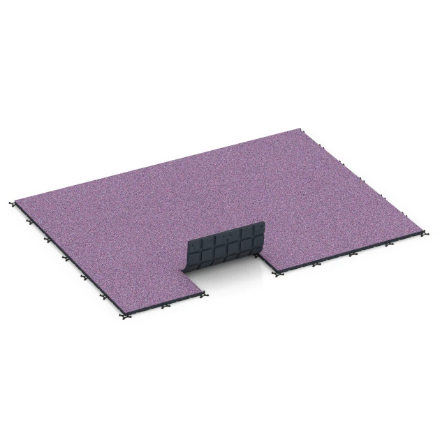 Typische Verlegung oder Einbausituation für den Artikel 7137 von WARCO - Outdoor-Fitnessboden, Farbton Lavendel in der Abmessung 60 x 60 x 3 cm | 0,36 m².