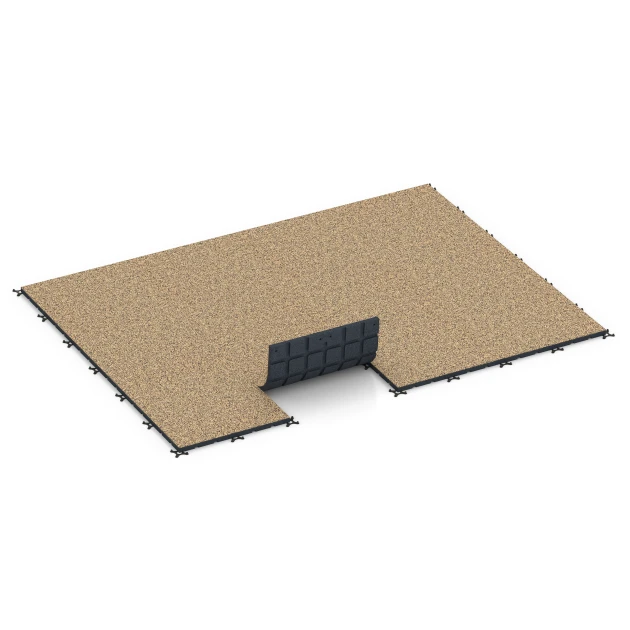 Typische Verlegung oder Einbausituation für den Artikel 7140 von WARCO - Outdoor-Fitnessboden, Farbton Rattan Lounge in der Abmessung 60 x 60 x 3 cm | 0,36 m².