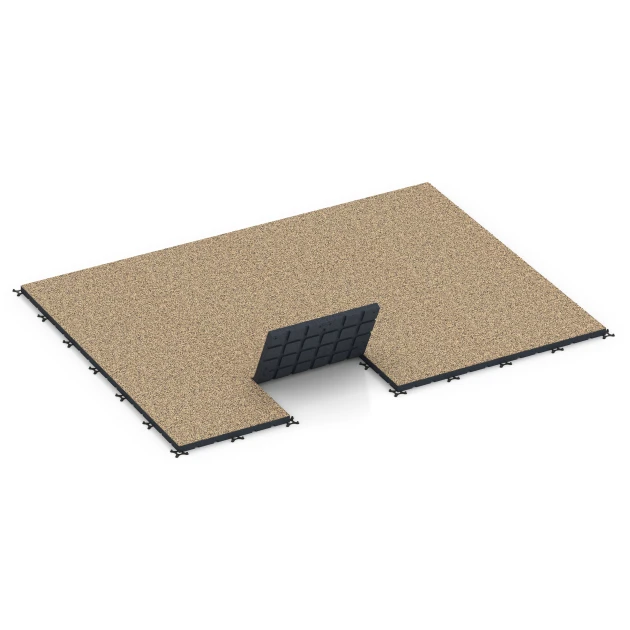 Typische Verlegung oder Einbausituation für den Artikel 7149 von WARCO - Outdoor-Fitnessboden, Farbton Rattan Lounge in der Abmessung 60 x 60 x 4 cm | 0,36 m².